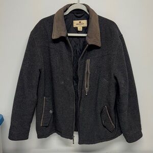 Woolrich Men's Charcoal and Brown Field Jacket